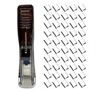 Grapadora Portátil, Gestión De Archivos Sin Esfuerzo, 1 Juego, Dispensador De Clips De Papel De Mano, Mini Grapadora De Empuje, Reutilizable, Para Documentos En Casa, Escuela, Oficina, Viajes