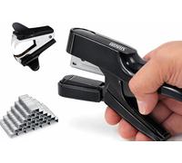 Grapadora Profesional de Tenaza NOVUS con Clinch Plano, Grapadora de Oficina hasta 20 Hojas, Incluye Grapas 24/6 (1000 uds) y Extraegrapas, Ahorra Espacio