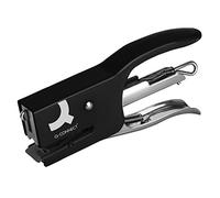 Grapadora q-connect kf22340 de tenaza metalica color negro capacidad 12 hojas usa grapas numero 10 - KF22340