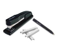 Grapadora Swingline Value Pack de escritorio comercial con capacidad para 20 hojas, incluye grapas y quitagrapas (44420)