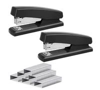 Grapadoras Negras De 2 Piezas Y Grapadoras De 1 Caja, Suministros De Aprendizaje Y Oficina, Herramientas De Encuadernación De Papel, Grapadoras Simples