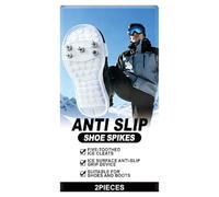 Grapas para Zapatos De Hielo - 2 Unidades Universal Antideslizante Portátil de 5 Puntas - Sujetadores De Hielo para Zapatos Y Botas - para Senderismo Escalada Montañismo Y