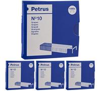 Grapas petrus n 10 galvanizada caja de 1000 unidades (Paquete de 4)
