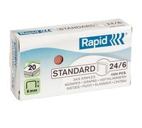 Grapas rapid 1000 unidades 24/6 cobreadas - esselte