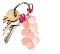 Grape Bead Keychain Charm, Color Changing Fruit Pendant, Cute Bag Accessory Clip, Decorative Purse Charm for Handbag Car Keys Women Teens Kids Gift Use Fashion Style, Fruit Keychain, Purse Accessory