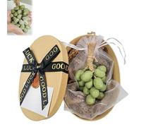 Grape Cluster Soap, Handcrafted Grape Soap on a Rope Exquisite Home Decor and Gift Choice for Washing Hands and Fresh Air (Green 20)