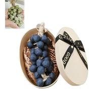 Grape Cluster Soap, Handcrafted Grape Soap on a Rope Exquisite Home Decor and Gift Choice for Washing Hands and Fresh Air (Black 40)
