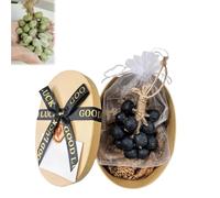 Grape Cluster Soap, Handcrafted Grape Soap on a Rope Exquisite Home Decor and Gift Choice for Washing Hands and Fresh Air (Black 20)