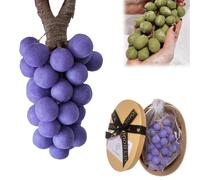 Grape Cluster Soap, Hemp rope handmade soap, Facial and body cleansing, Bathroom Aromatherapy, Natural Plant Fragrance (40 soap beads,Purple)
