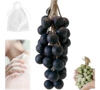 Grape Cluster Soap on a Rope - Ramo de jabón con forma de uva hecho a mano, jabón de uva hidratante natural perfumado en cuerda, regalo para hombres y mujeres (20, negro)