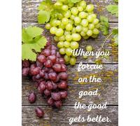 Grape notebook, purple and green: For students and schools Suitable for women and men Office staff Teenagers, women, men, 8.5x11, 100 pages.