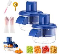 Grape Peeling Machine, Automatic Grapes Tomato Peeling Machine, Electric Grape Peeler Rechargeable Commercial Smart Fruit Machines, for Cherry Tomatoes, Garlic (2pcs)