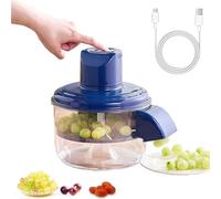 Grape Peeling Machine, Electric Grape Peeling Machine, Rechargeable Home Kitchen Aid Peeler, Small Commercial Fruit Skin Remover Tool for Cherry, Tomatoe (Blue)