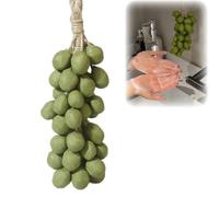 Grape Shaped Soap, Grape Cluster Artisan Soap Bar, Handmade Bar Soap for Face and Body Wash, Decorative Gift for Bridal Showers, Baptisms & Home Spa (40,Cyan)
