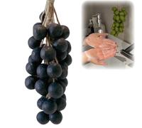 Grape Shaped Soap, Grape Cluster Artisan Soap Bar, Handmade Bar Soap for Face and Body Wash, Decorative Gift for Bridal Showers, Baptisms & Home Spa (Dark Purple,20)