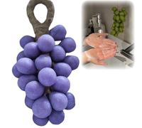 Grape Shaped Soap, Grape Cluster Artisan Soap Bar, Handmade Bar Soap for Face and Body Wash, Decorative Gift for Bridal Showers, Baptisms & Home Spa (Light Purple,20)