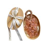 Grape Soap, Grape Soap on a Rope, Handcrafted Grapes Soaps on a Ropes, for Washing Hands and Bath, for Hand Washing, Air Freshening, or Decoration (Pink (Papaya scent))
