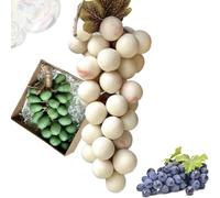 Grape Soap, Grape Soap On A Rope,Handmade Bunch Shaped Bar Artisans, Handcrafted Grapes Soaps,Natural Manual Grape-shaped Soaps, Decorative Gift for Showers, Baptisms & Home Spa (White)