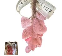 Grape Soap, Grapes Soap On A Rope, Handcrafted Grape and Strawberry-Shaped Soaps, Decorative & Aromatic Soaps for Washing Fresh Air Men Women (Strawberry Pink-B)