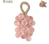 Grape Soap, Handcrafted Grape Soap, Cold-Process Soaps, Cluster Shaped Decor & Aromatic Soaps for Bath and Kitchen - Ideal Gift for Men & Women (Pink: Papaya)