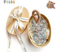 Grape Soap, Handcrafted Grape Soap, Cold-Process Soaps, Cluster Shaped Decor & Aromatic Soaps for Bath and Kitchen - Ideal Gift for Men & Women (Blue with packaging)