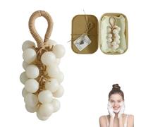 Grape Soap, Handcrafted Grapes Soaps on a Ropes, Natural Cold Process Artisan Soaps, DIY Exquisite Home Decor and Gift Choice for Washing Hands and Fresh Air Men Women (White)