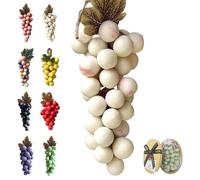 Grape Soap On A Rope, Advanced Handcrafted Grapes Soap, Infused natural fragrance, for Washing Hands and Fresh Air (White - Milky)