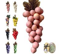 Grape Soap On A Rope, Advanced Handcrafted Grapes Soap, Infused natural fragrance, for Washing Hands and Fresh Air (Pink - Strawberry)