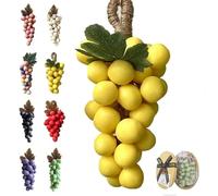 Grape Soap On A Rope, Advanced Handcrafted Grapes Soap, Infused natural fragrance, for Washing Hands and Fresh Air (Yellow - Peach)