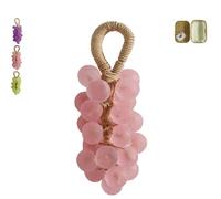 Grape Soap on a Rope - Crystal Grape Soap, 3 Colors Aromatic Bar for Washing Hands and Bath for Men and Women (pink)