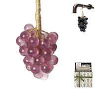 Grape Soap On A Rope,Grape Cluster Soap, Handmade Grape-Shaped Soap,Natural Cold Process Artisan Soaps for Face, Body Shower & Hands, Decorative Gift (crystal purple)