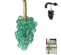 Grape Soap On A Rope,Grape Cluster Soap, Handmade Grape-Shaped Soap,Natural Cold Process Artisan Soaps for Face, Body Shower & Hands, Decorative Gift (crystal green)