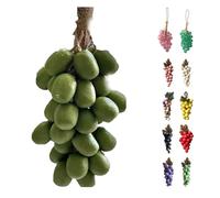 Grape Soap On A Rope, Grape Cluster Soap, Handmade Grapes Shaped Soaps, Natural Cold Process Artisan Soaps for Face, Body & Hands, Unique Gift, Home Decor (Green)
