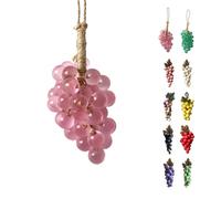 Grape Soap On A Rope, Grape Cluster Soap, Handmade Grapes Shaped Soaps, Natural Cold Process Artisan Soaps for Face, Body & Hands, Unique Gift, Home Decor (Crystal Pink)