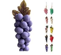 Grape Soap On A Rope, Grape Cluster Soap, Handmade Grapes Shaped Soaps, Natural Cold Process Artisan Soaps for Face, Body & Hands, Unique Gift, Home Decor (Purple)