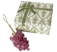 Grape Soap On A Rope, Handcrafted Grape Soap, Handmade with Fresh Vine Grapes Essence, Natural Face & Body Bath Bunch Soaps Perfect for Skin Hydration (gift box) (Crystal Purple)