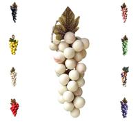 Grape Soap on a Rope, Handmade Bunch Shaped Bar Artisans, Natural Cold Process Artisan Soaps, Body Bath Grapes Bunch Soap for Man Woman (White)