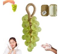 Grape Soap on a Rope, Handmade Crystal Grape Soap, Decorative for Washing Hands and Bath Cold Process Method, Gift Choice for Decoration Soaps Men Women (Light green)