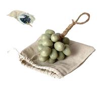 Grape Soap On A Rope,Handmade Grape Cluster Shaped Soaps,Handmade with Fresh Vine Grapes Essence, for Face, Body & Hands (Creamy White)