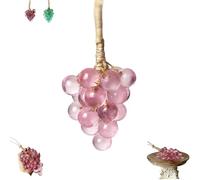 Grape Soap On A Rope,Handmade Grape Cluster Shaped Soaps,Handmade with Fresh Vine Grapes Essence, for Face, Body & Hands (Small pink)
