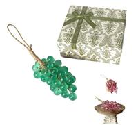 Grape Soap On A Rope,Handmade Grape Cluster Shaped Soaps,Handmade with Fresh Vine Grapes Essence, for Face, Body & Hands (Large Green Ribbon Gift Box)