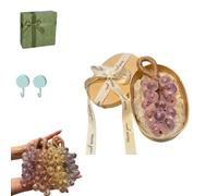 Grape Soap On A Rope, Handmade Grape Cluster Soap for Hand Face, Natural Cold Process Artisan Soaps for Washing Fresh Air, Men and Women (Lavender) (1, Puple)