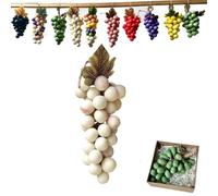 Grape Soap on a Rope, Handmade Grape Shaped Soap, Face & Body Bath Grapes Cluster Soaps for Shower, Home Decor (White)