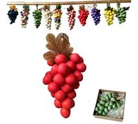 Grape Soap on a Rope, Handmade Grape Shaped Soap, Face & Body Bath Grapes Cluster Soaps for Shower, Home Decor (Red)