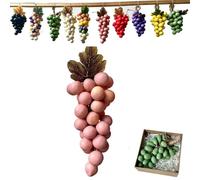 Grape Soap on a Rope, Handmade Grape Shaped Soap, Face & Body Bath Grapes Cluster Soaps for Shower, Home Decor (Pink)