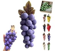 Grape Soap on a Rope, Handmade Grapes-Shaped Soap, for Face, Hands, Body Shower & Fresh Air, Home Decor (Purple,42pcs)