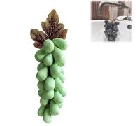 Grape Soap on a Rope, Handmade Grapes-Shaped Soaps, for Face, Body Shower & Hands, Decorative Soap Bars, No Need to DIY, Washing Hands and Fresh Air (Green)