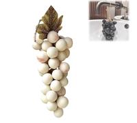 Grape Soap on a Rope, Handmade Grapes-Shaped Soaps, for Face, Body Shower & Hands, Decorative Soap Bars, No Need to DIY, Washing Hands and Fresh Air (White)