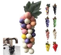 Grape Soap On A Rope, Handmade Grapes-Shaped Soaps, Grape Cluster Soap, Decorative Advanced Handmade Soaps, Exquisite Home Decor (Colorful)