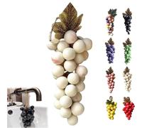 Grape Soap On A Rope, Handmade Grapes-Shaped Soaps, Grape Cluster Soap, Decorative Advanced Handmade Soaps, Exquisite Home Decor (White)